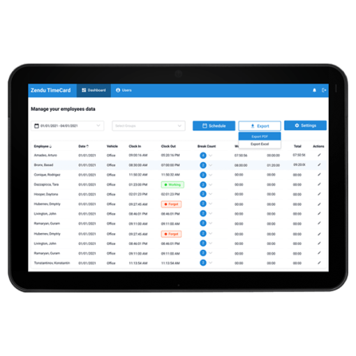 Zendu TimeCard | Driver Keyfob Payroll System | GoFleet